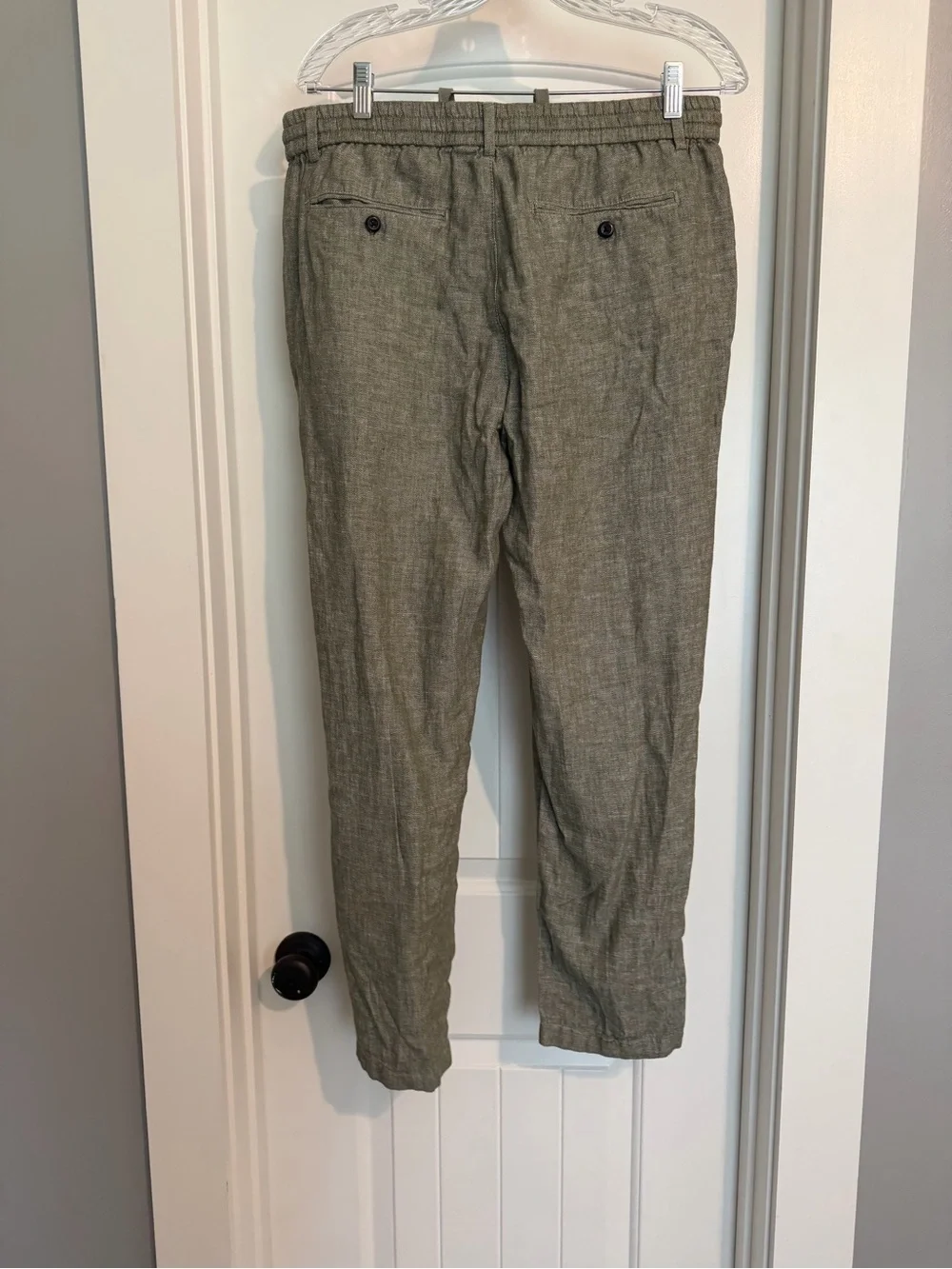 NWT Banana Republic Men's Olive Green Linen-Blend Pants